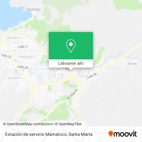 Mapa de Estación de servicio Mamatoco