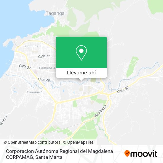Mapa de Corporacion Autónoma Regional del Magdalena CORPAMAG