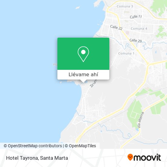 Mapa de Hotel Tayrona