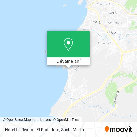 Mapa de Hotel La Rivera - El Rodadero