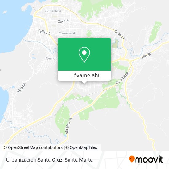 Mapa de Urbanización Santa Cruz