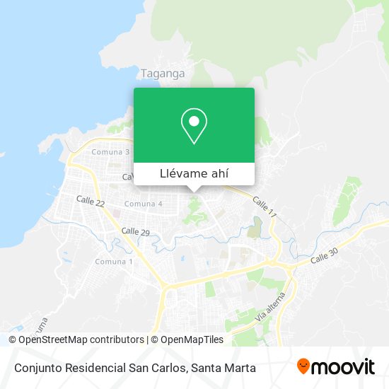 Mapa de Conjunto Residencial San Carlos