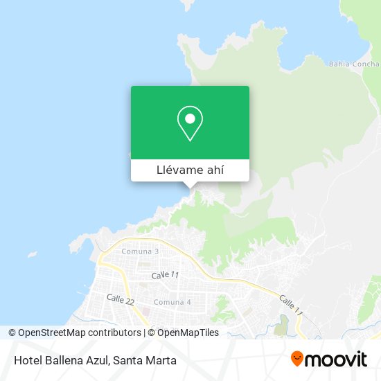 Mapa de Hotel Ballena Azul