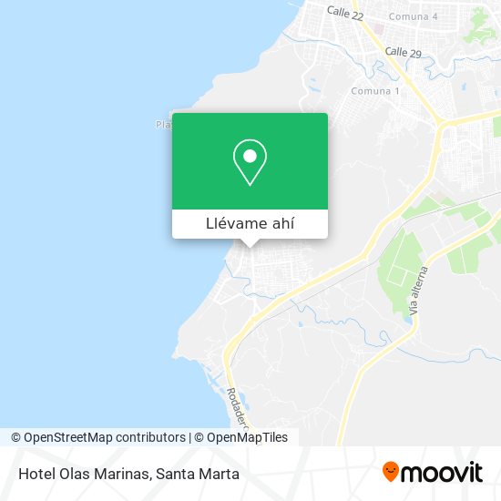 Mapa de Hotel Olas Marinas