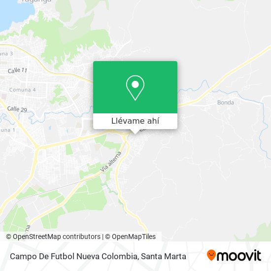 Mapa de Campo De Futbol Nueva Colombia