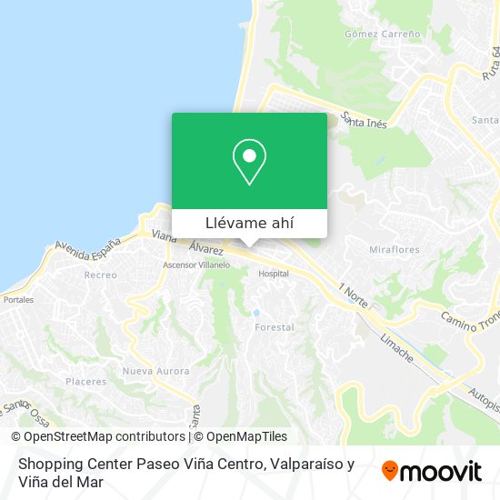 Mapa de Shopping Center Paseo Viña Centro