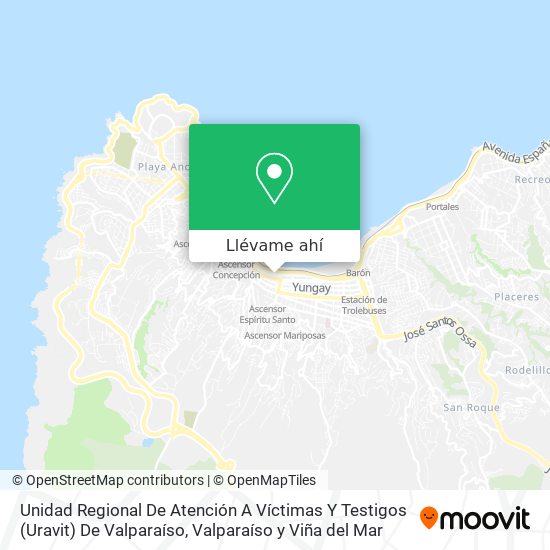 Mapa de Unidad Regional De Atención A Víctimas Y Testigos (Uravit) De Valparaíso