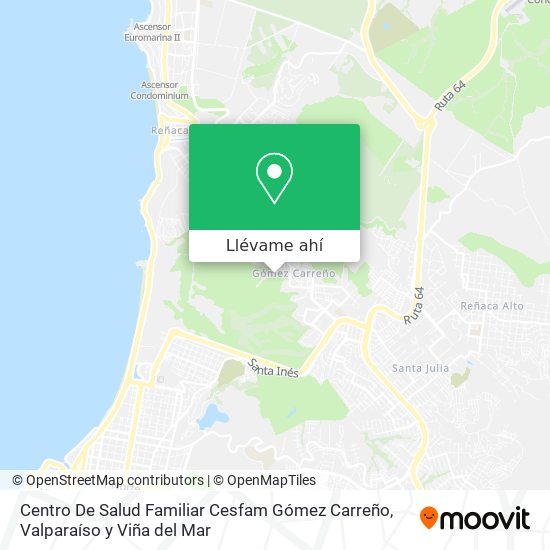 Mapa de Centro De Salud Familiar Cesfam Gómez Carreño