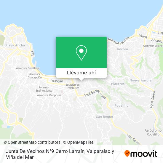 Mapa de Junta De Vecinos N°9 Cerro Larraín