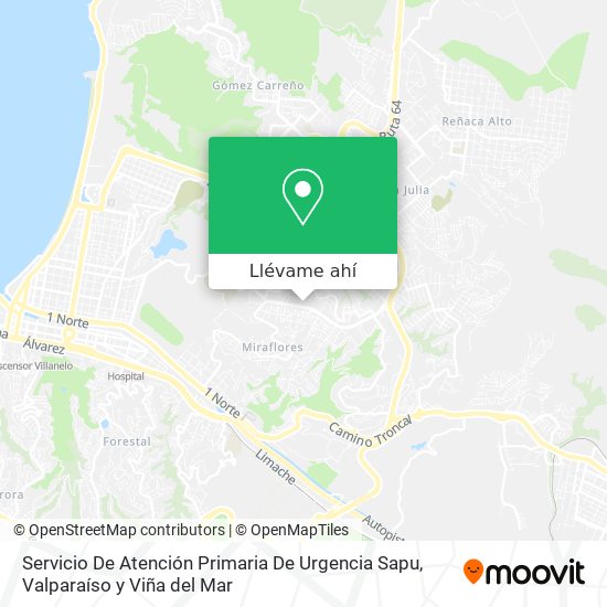 Mapa de Servicio De Atención Primaria De Urgencia Sapu