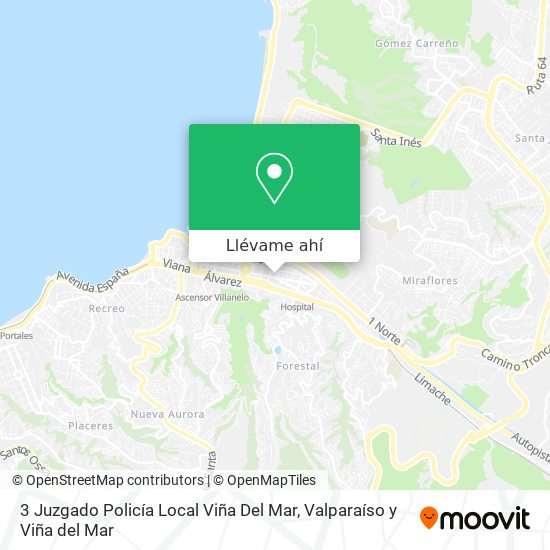 Mapa de 3 Juzgado Policía Local Viña Del Mar