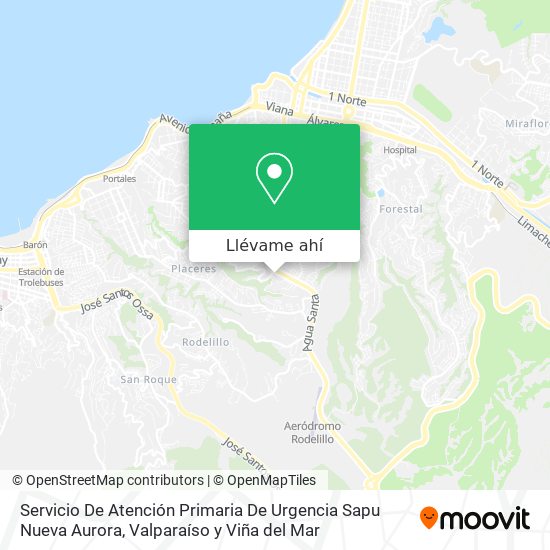 Mapa de Servicio De Atención Primaria De Urgencia Sapu Nueva Aurora
