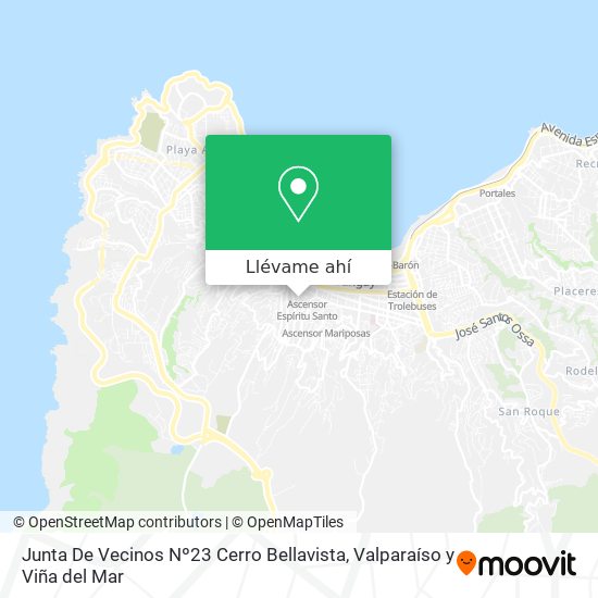 Mapa de Junta De Vecinos Nº23 Cerro Bellavista