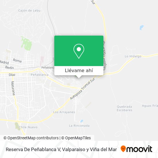 Mapa de Reserva De Peñablanca V