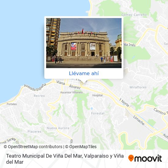 Mapa de Teatro Municipal De Viña Del Mar