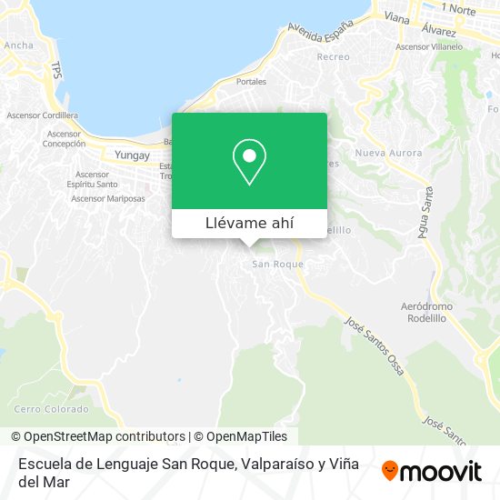 Mapa de Escuela de Lenguaje San Roque