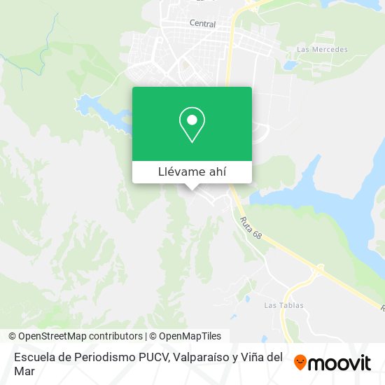 Mapa de Escuela de Periodismo PUCV