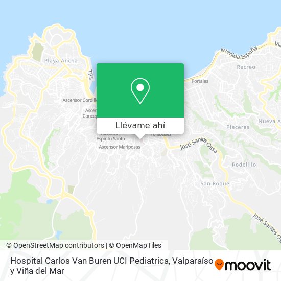 Mapa de Hospital Carlos Van Buren UCI Pediatrica