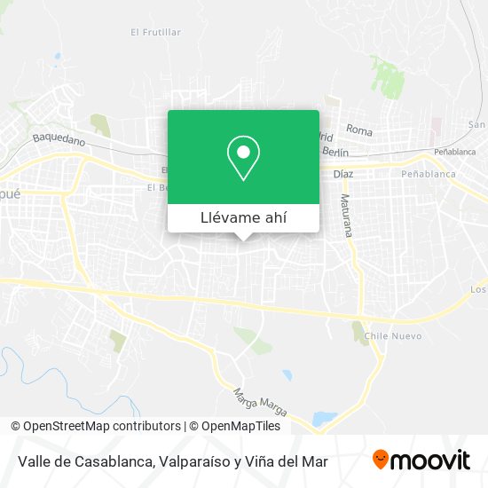 Mapa de Valle de Casablanca