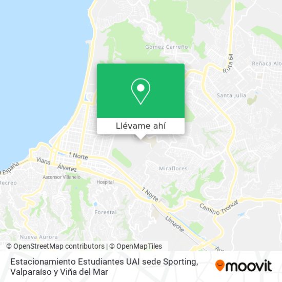 Mapa de Estacionamiento Estudiantes UAI sede Sporting