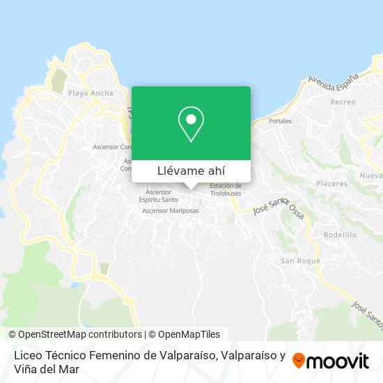 Mapa de Liceo Técnico Femenino de Valparaíso