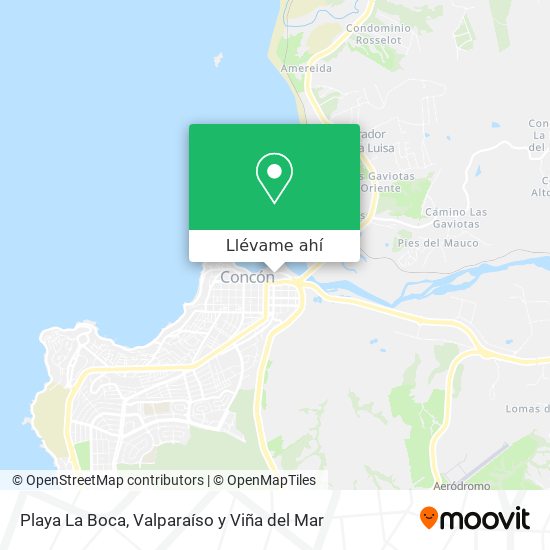 Mapa de Playa La Boca