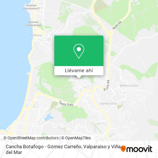 Mapa de Cancha Botafogo - Gómez Carreño