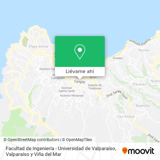 Mapa de Facultad de Ingeniería - Universidad de Valparaíso