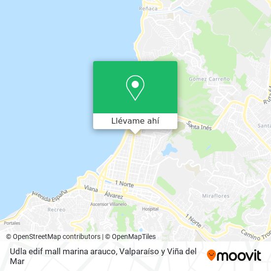 Mapa de Udla edif mall marina arauco