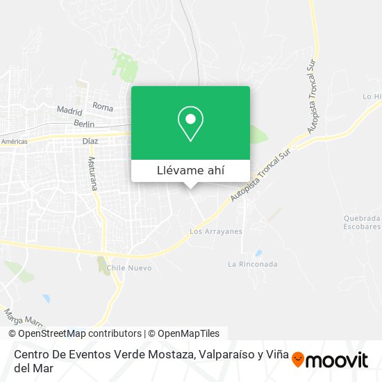 Mapa de Centro De Eventos Verde Mostaza