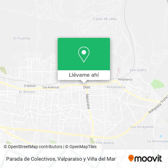 Mapa de Parada de Colectivos