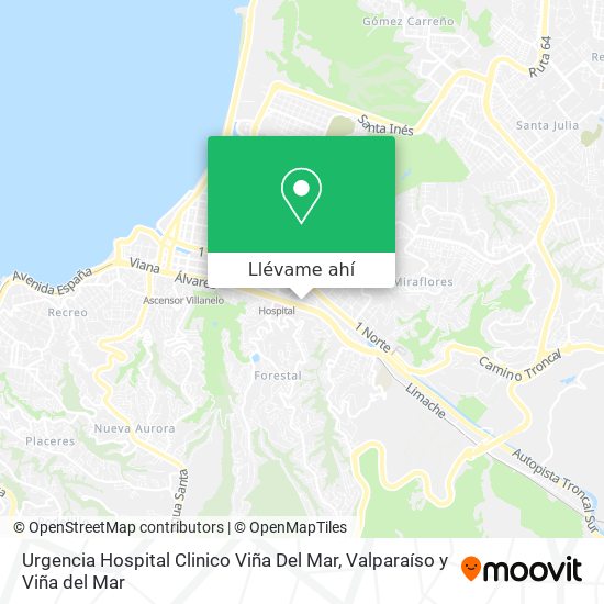 Mapa de Urgencia Hospital Clinico Viña Del Mar