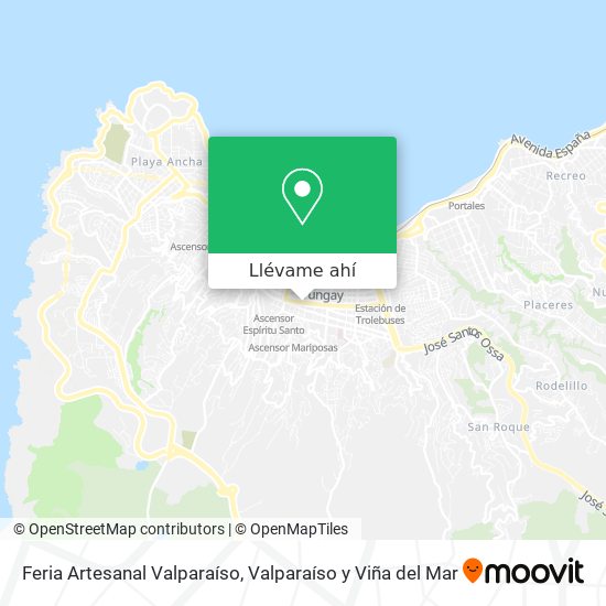 Mapa de Feria Artesanal Valparaíso