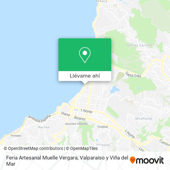 Mapa de Feria Artesanal Muelle Vergara