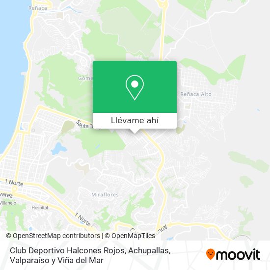 Mapa de Club Deportivo Halcones Rojos, Achupallas