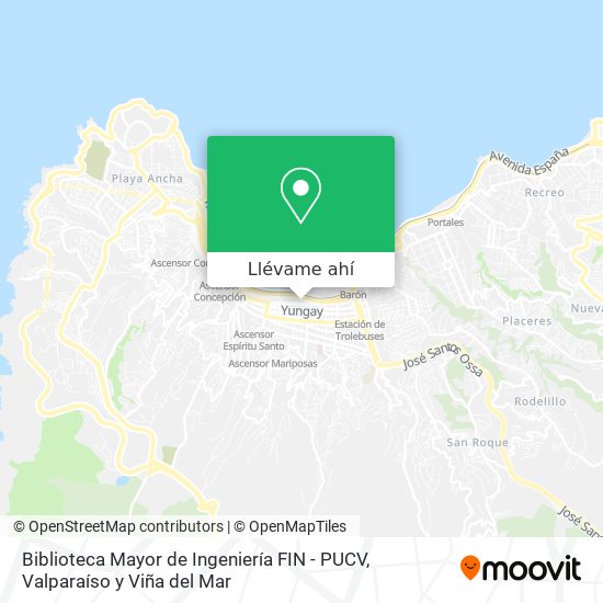 Mapa de Biblioteca Mayor de Ingeniería FIN - PUCV