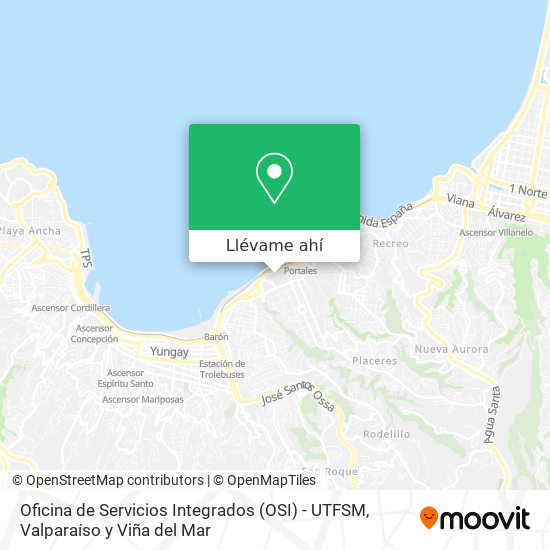 Mapa de Oficina de Servicios Integrados (OSI) - UTFSM