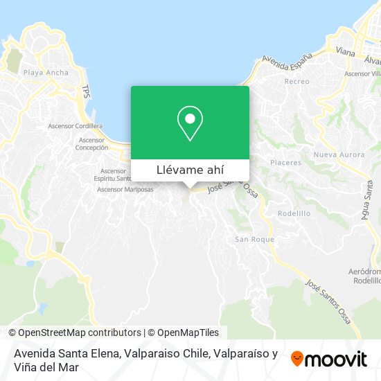 Mapa de Avenida Santa Elena, Valparaiso Chile