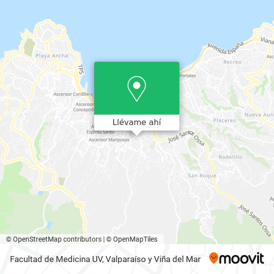 Mapa de Facultad de Medicina UV