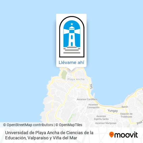 Mapa de Universidad de Playa Ancha de Ciencias de la Educación