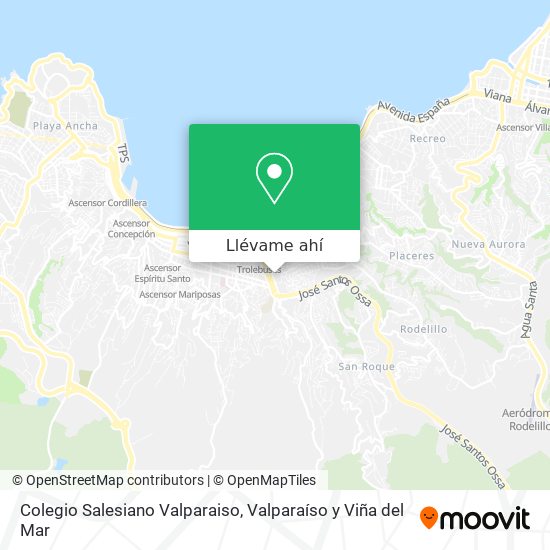 Mapa de Colegio Salesiano Valparaiso