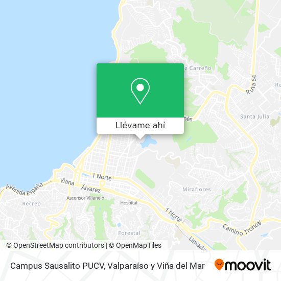 Mapa de Campus Sausalito PUCV