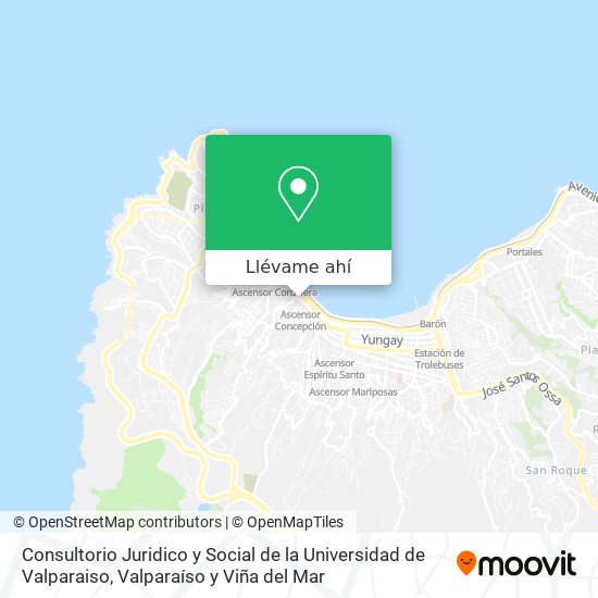 Mapa de Consultorio Juridico y Social de la Universidad de Valparaiso