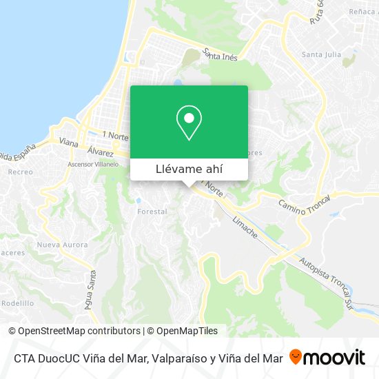 Mapa de CTA DuocUC Viña del Mar