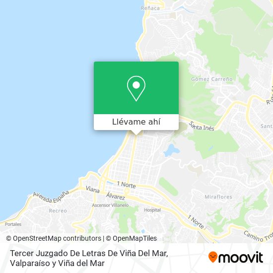 Mapa de Tercer Juzgado De Letras De Viña Del Mar