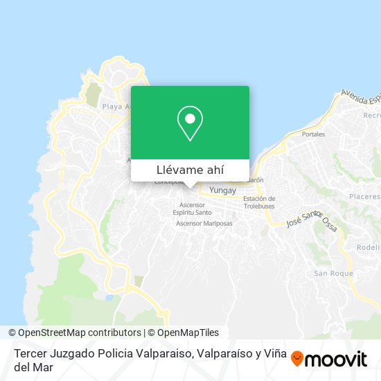 Mapa de Tercer Juzgado Policia Valparaiso