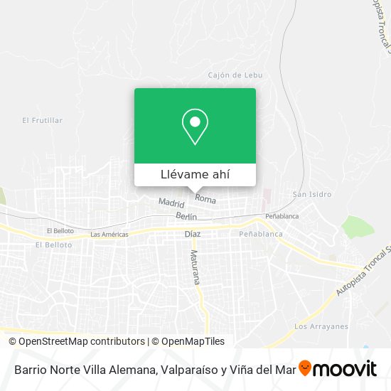 Mapa de Barrio Norte Villa Alemana