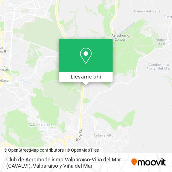 Mapa de Club de Aeromodelismo Valparaíso-Viña del Mar (CAVALVI)