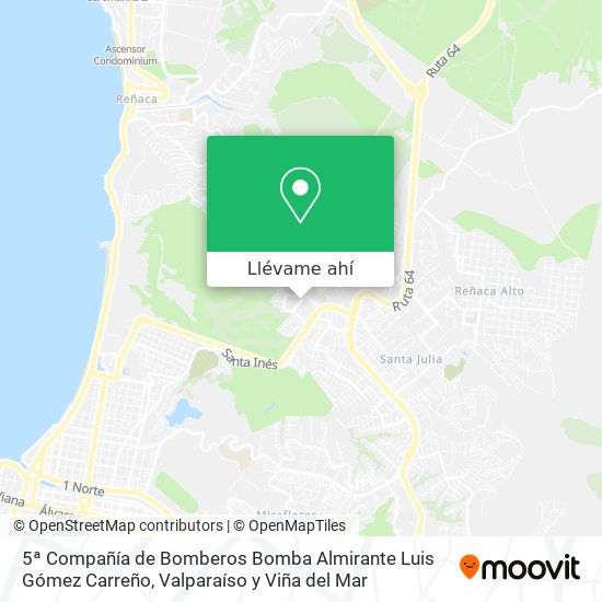 Mapa de 5ª Compañía de Bomberos  Bomba Almirante Luis Gómez Carreño