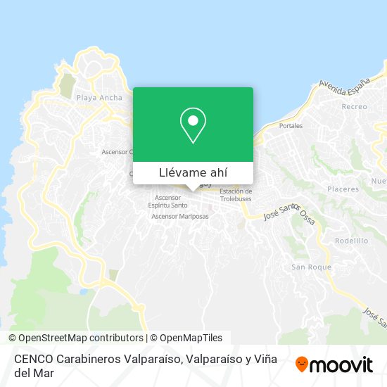 Mapa de CENCO Carabineros Valparaíso